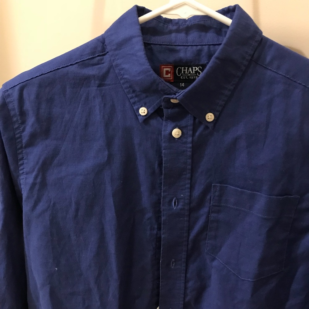 Chap button down dress shirt boys 14